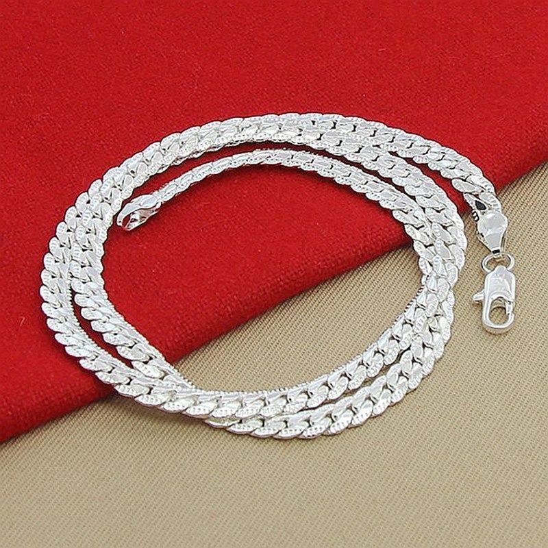 

Hot Sale 5MM Full Side Necklace Silver-plated Necklace Fashion Simple Jewelry