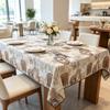 Home Dining Kitchen Party  Classic Style Cotton Linen Rectangle Soft Washable Table Cover Decorative Table Cloth