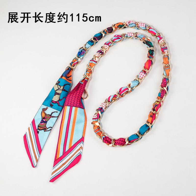 Bag Chain Strap Silk Scarf Metal Long Decorative Accessory Modification Order Buy Replace Evelyn Shoulder