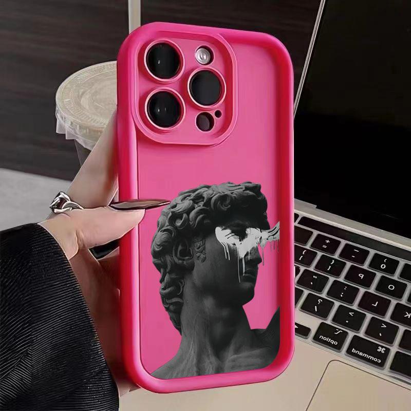 

Art Aesthetics David Silicone Phone Case For iPhone 17 16 15 Pro Max 14 13 12 11 16 Plus 16E 17 Air Shockproof Soft Bumper Cover iPhone 11Pro Max