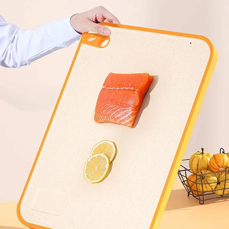 Wheat Straw Double-Sided Antibacterial Cutting Board Home Kitchen Anti-mildew Anti-slip Plastic Multi-functional Sticky Board