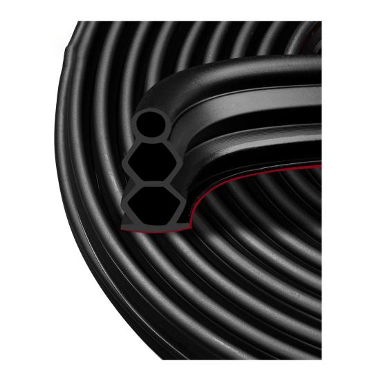 Бамперная полоса Трехслойная уплотнительная полоса Толстая резиновая уплотнительная полоса для двери Большие зазоры Гибкая Прочная Изоляционная полоса 1M