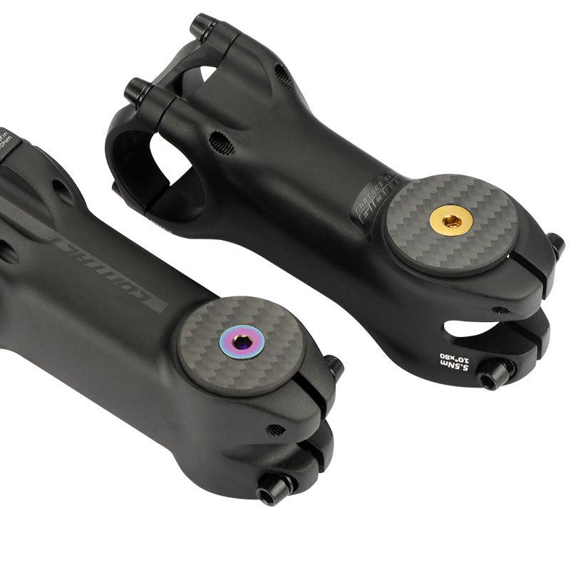 Carbon Fiber Headset Top Cap With Titanium Screw Lightweight Bike Stem Bolt Mountain Bicycle Front Fork Top Cover Parts