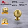 Gold Brass Round Ball Drawer Handle - Luxury French Design