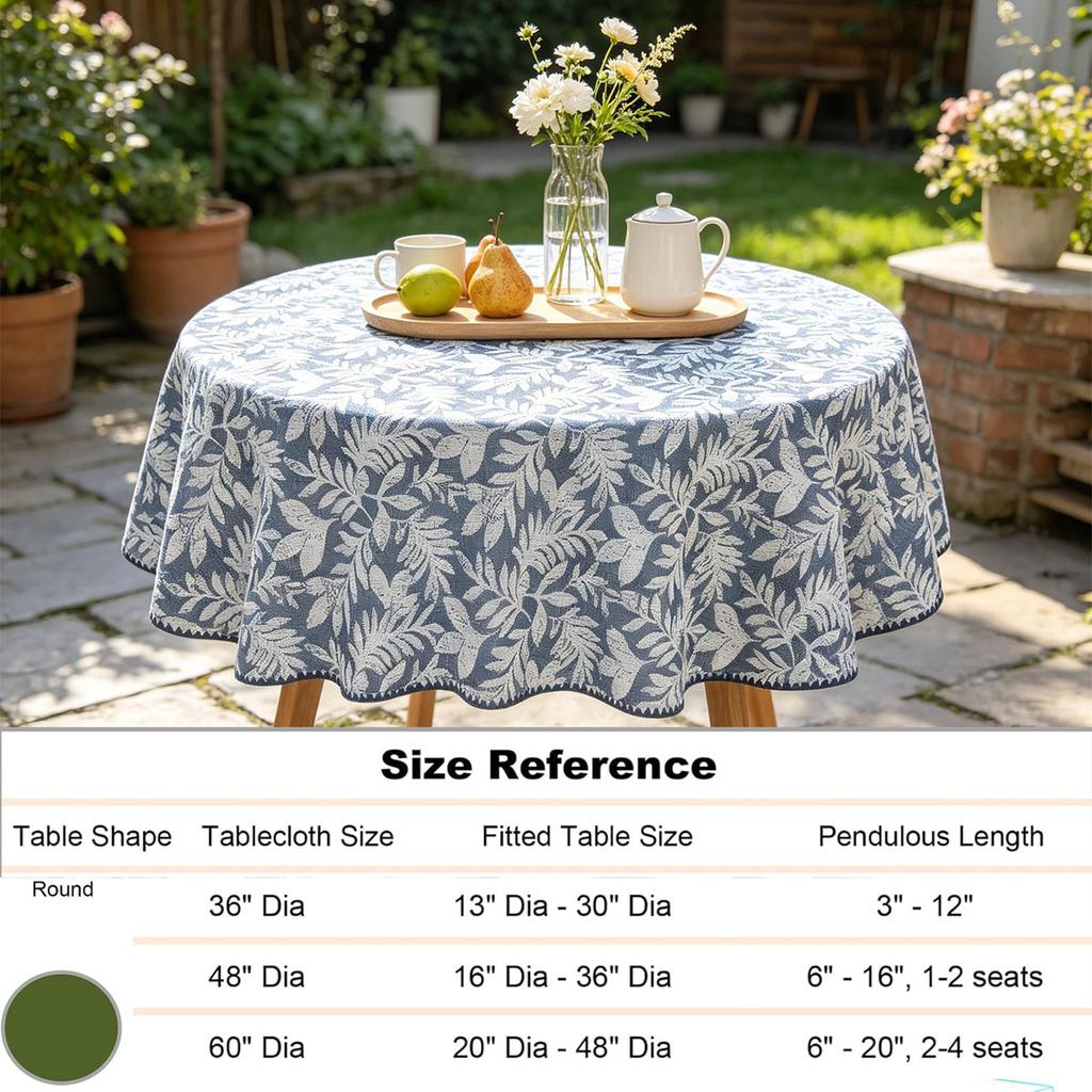 Kitchen Dining Table Living Room Home Decoration Small Size Reusable Cotton Round Tablecloth