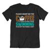 Kaffee Und Schwimmen T-SHIRT Unisex Cooles Geschenk TEE Wortspiel Witz T-SHIRT