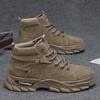 Autumn men's shoes new Martin boots men's trend thick-soled non-slip high-top tooling shoes men's desert short boots 2024