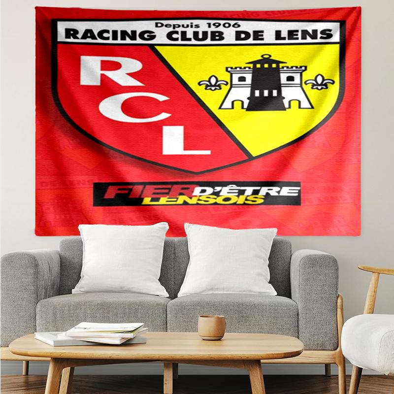 Racing Club De Lens Crest Tapestry Accessories Playroom Tapestry, for Bedroom,Livingroom, dormitory Room Wall Decor Fan Birthday Gifts