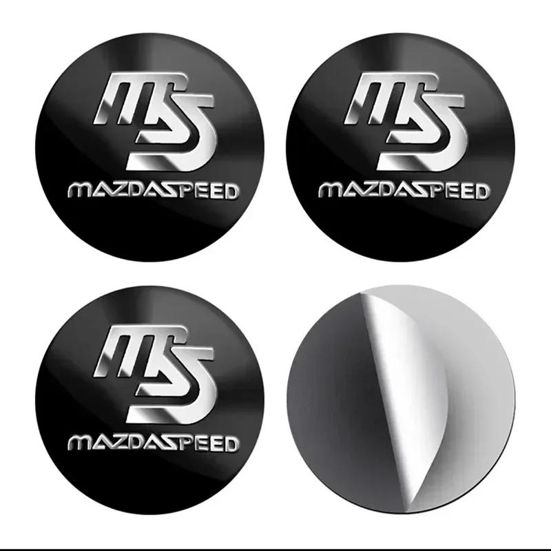 

2025 Горячие 4 шт. 60 мм Центральная заглушка ступицы колеса автомобиля Накладка на диск Наклейки с эмблемой Для Mazda 2 3 4 5 ATENZA Axela 5 6 323 626 RX8 CX6 CX5 CX
