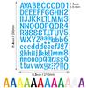 1 Inch Self Adhesive Letter Stickers Vinyl Waterproof for Scrapbooking Gift Tag Planner Decal Cross Border