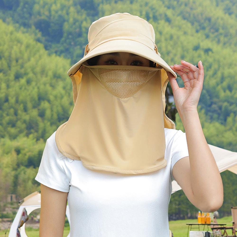 Wide Brim Bucket Hat Anti-UV Mountaineering Caps Large Fisherman Hat  Man