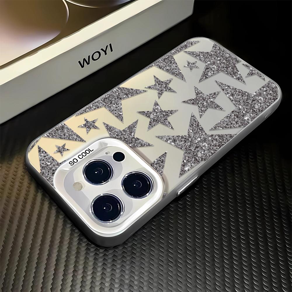 Frosted Pentagram Phone Case For IPhone 16 14 15 Plus 11 12 13 17 Pro Max Case 17 Air 16E Hard Shockproof Silicone Phone Cover