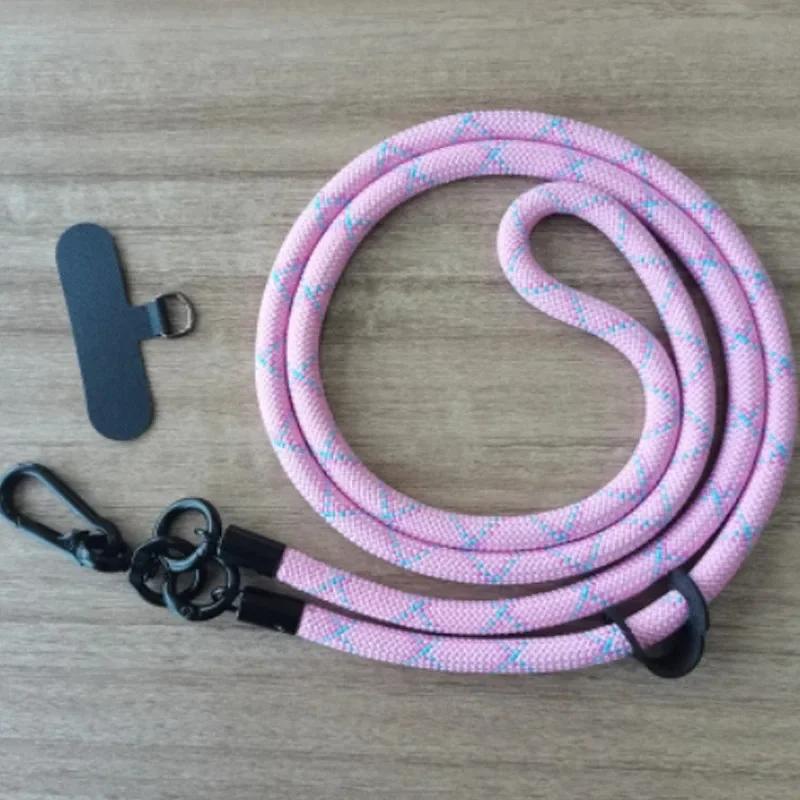 Universal Long Mobile Phone Lanyard Crossbody Hanging Shoulder Strap Detachable Neck Cord for iPhone Anti-Lost Lanyard Patch