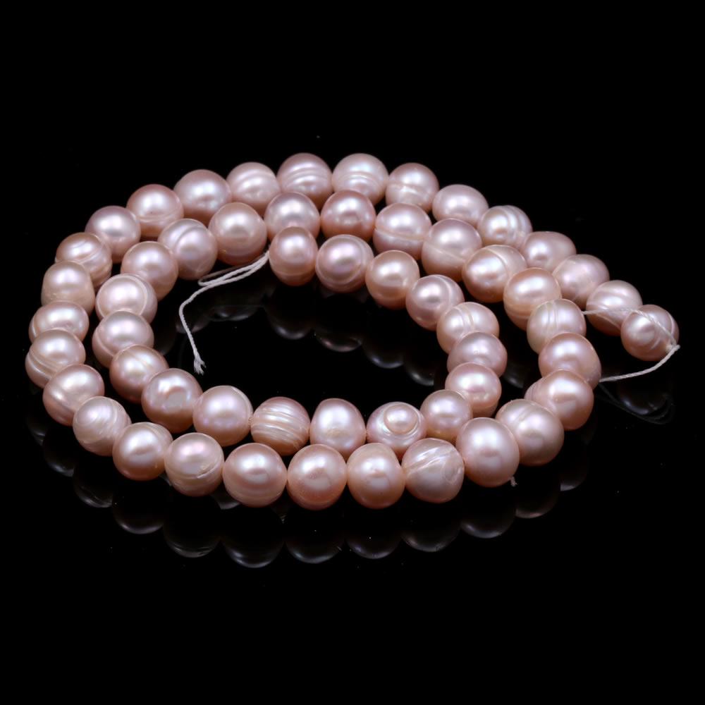

1String, Natural Freshwater Pearls, 5–6 Mm Round Pearl Beads for Jewelry Making DIY Necklace Supplies, Birthday Party Gifts for Women, 36cm 1String/5-6mm-36cm фіолетовий