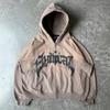 Fashion Trend New American Retro Zipper Sweater Letter Star Printed Hoodie Casual Jacket