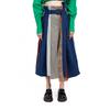 Milliu [Mxm1Fmskl002Mt]Patch-Panelled Mixed Fabric Skirt Long