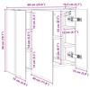Bathroom Mirror Cabinet Concrete Grey 60 x 14.5 x 50 cm