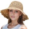 Women's Foldable Sun Visor Hats Large Lace Brim UV Protections Summer Hat for Fishing Hiking Vacations