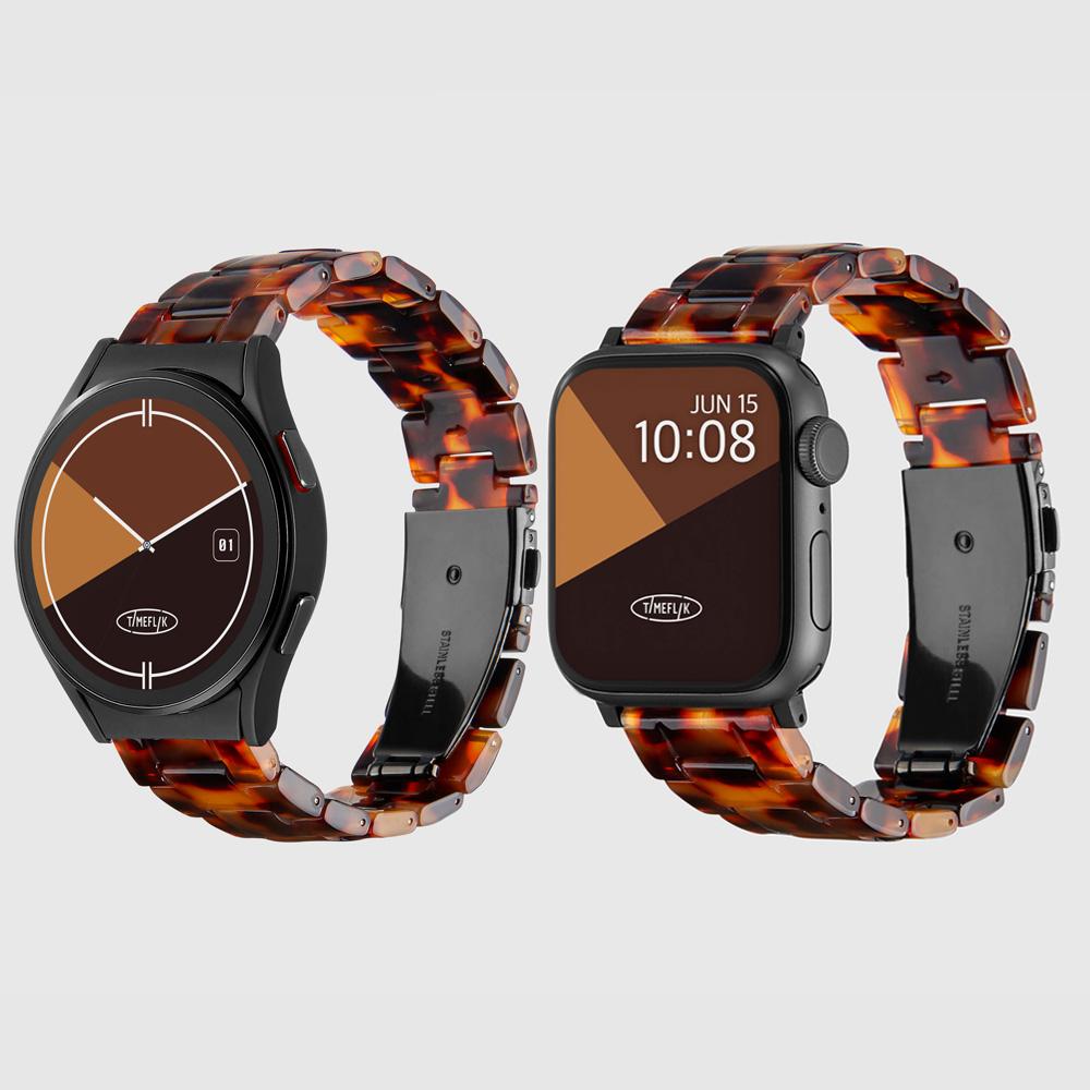 Taimpeullig Formica Leopard Apple Watch Strap 2 Ultra 2 Se2 Galaxy Watch 6 Compatible Band - Brown