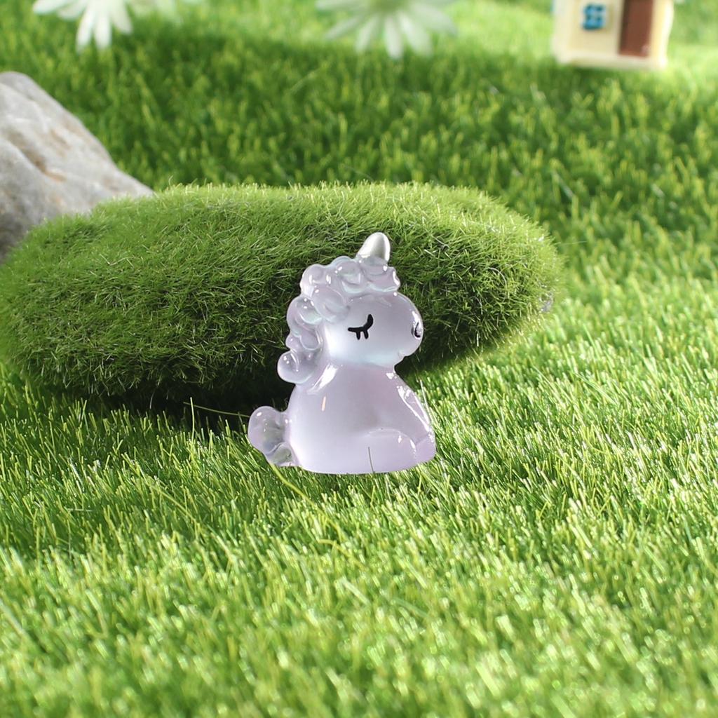10 Stück Kawaii Süße Leuchtende 3D Einhorn Pferde Anhänger Tieranhänger für Schmuckherstellung DIY Ohrringe Schlüsselanhänger Zubehör Spielzeug