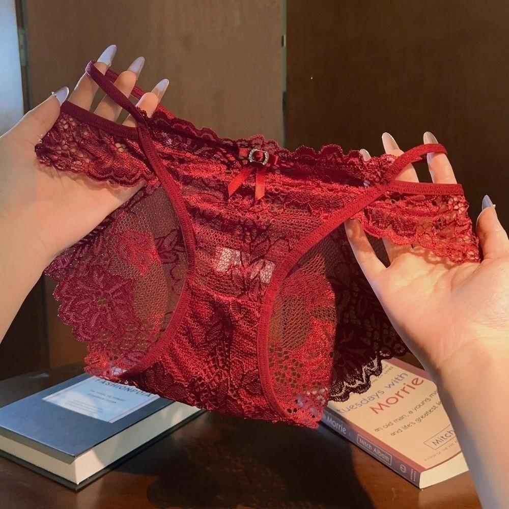 Hollow Out See-through Panties Transparent Women's Underwear Lingerie Lace Panties Gifts