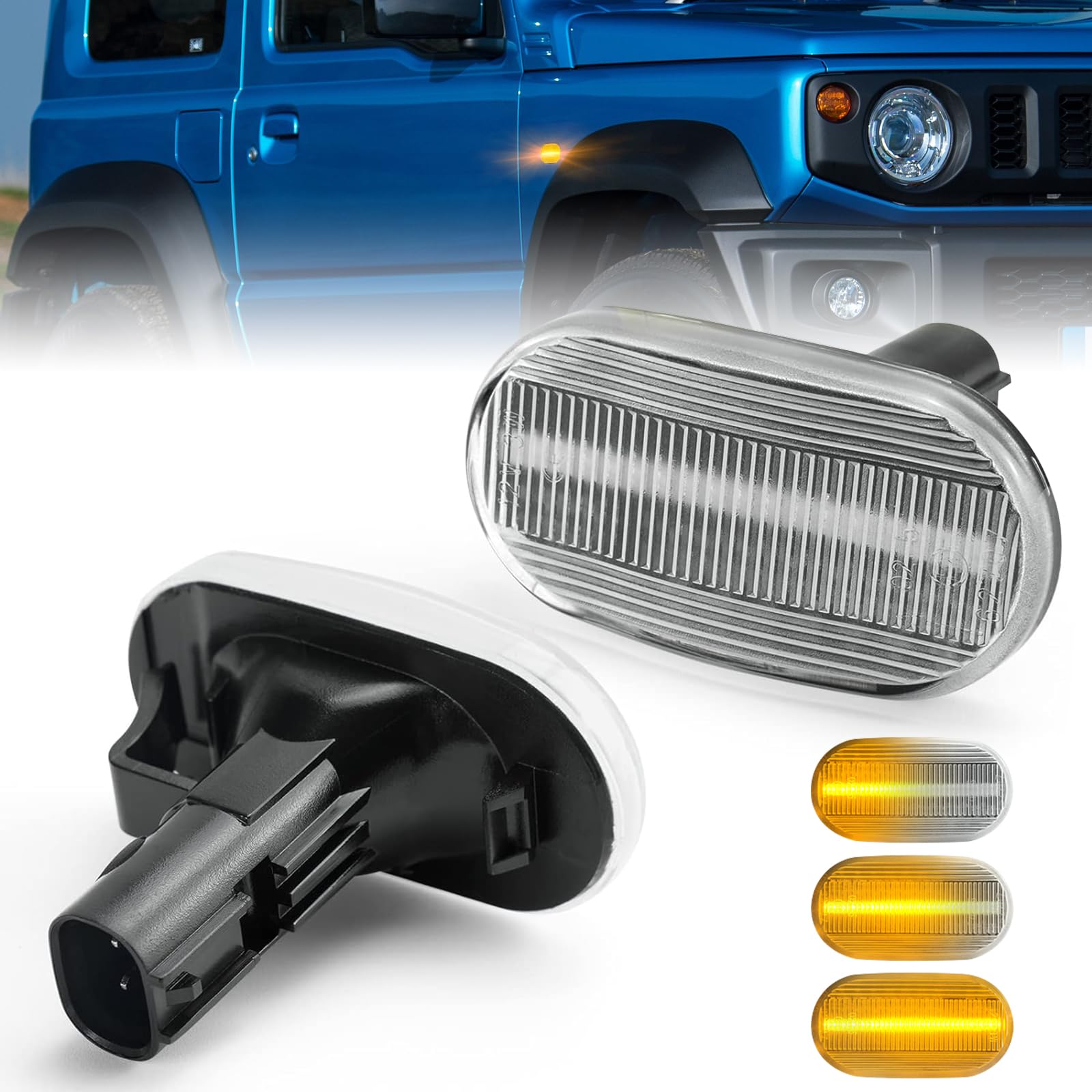

NEIFILES Jimny jb64 Jimny Sierra jb74 jb23 JB43W Светодиодный боковой указатель поворота Alto Lapin HE21S Грузовик Carry DA63T Suzuki Последовательный указатель поворота для Madda AZ Offroad