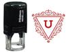Printtoo U Alphabet Swirl Border Triangle Monogram Initial Self Inking Rubber Stamp Office