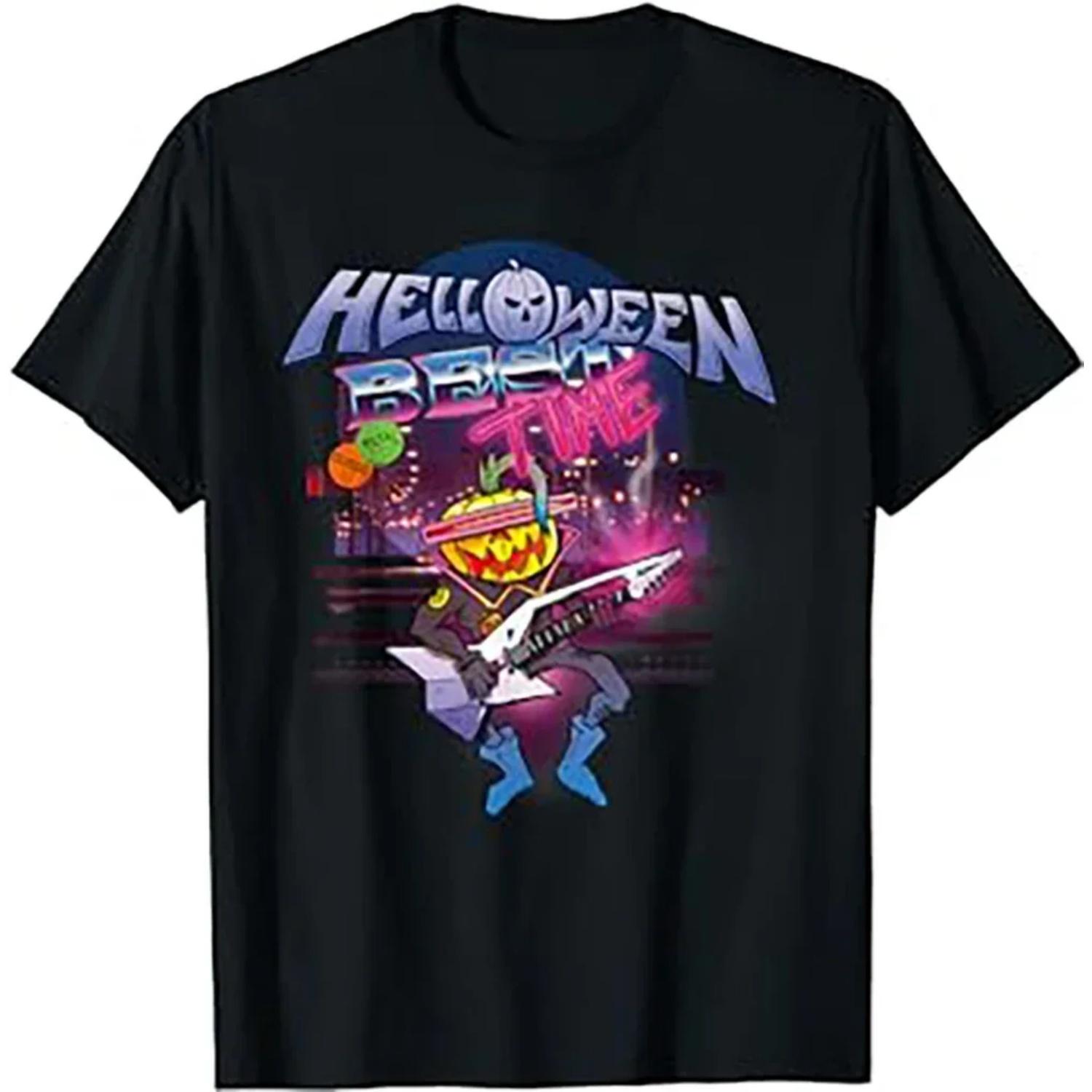 

Summer Men s Clothing Helloween Best Time T-Shirt For Men Printed Fashion New Casual Pure Cotton 100% Men s T-Shirt S чёрный