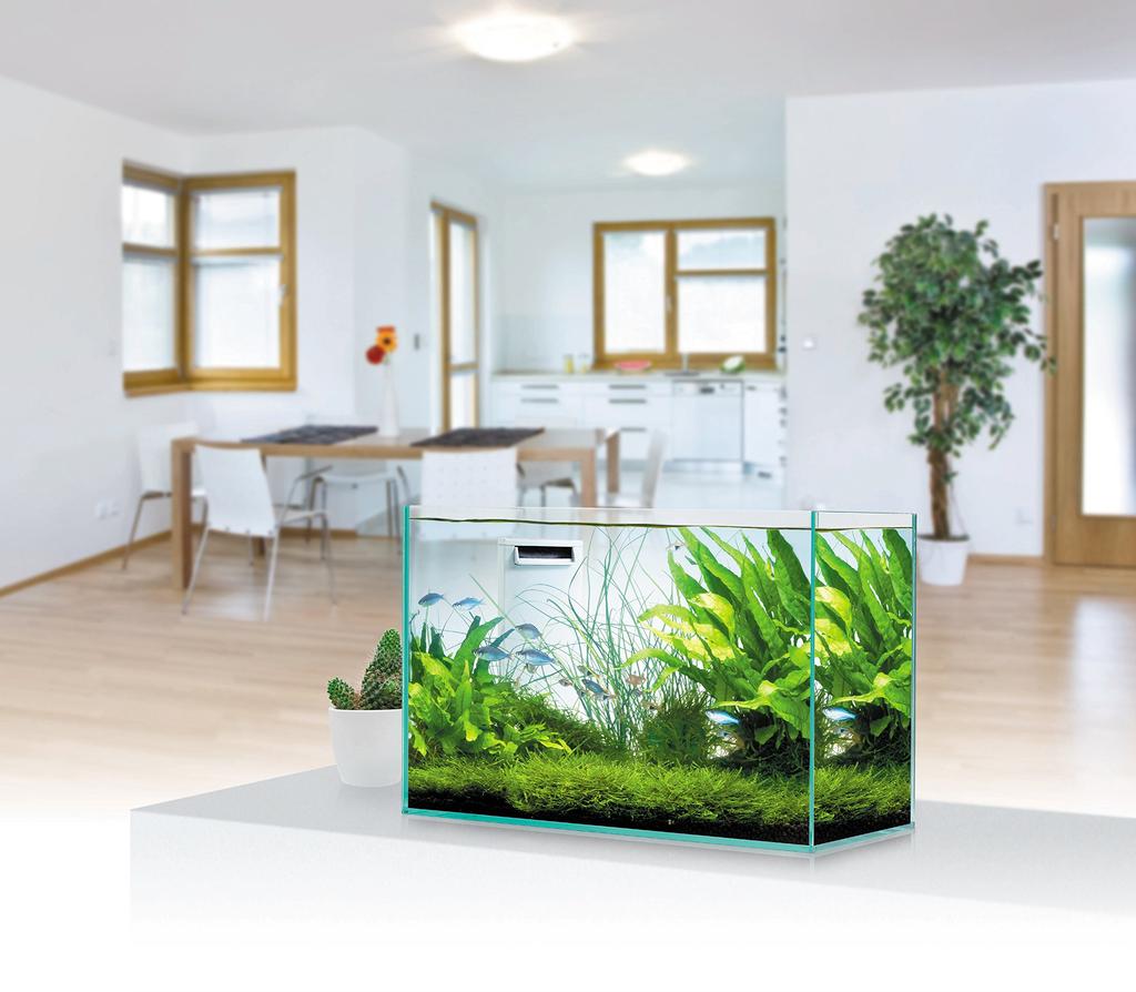 GEX AQUARIUM Glassteria Silent 360 Slim H Frameless Aquarium with Silent Filter and 36cm W x 17cm D x 24cm 12L 3-Year Warranty, H, Approx.