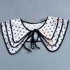 Polka Dots Shirt Detachable Collar for Women Fake Collars for Sweater Shoulder Wraps Neck Blouse False Collar Shawl Small Cape