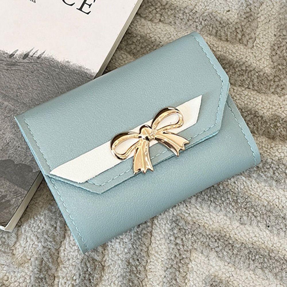 Fashion PU Leather Women Wallet Foldable Small Short Coin Purses Card Holder Ladies
