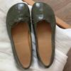 Cowhide Version~ Retro Niche Big Head Round Head Bow Light Mouth Single Shoes Women's New Ballet Flats