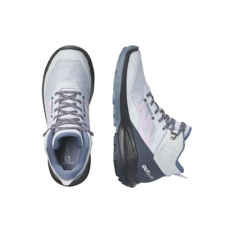 SALOMON Women's Outpulse Mid GORE-TEX 'Arctic Ice Orchid Bloom' Sneakers 471524