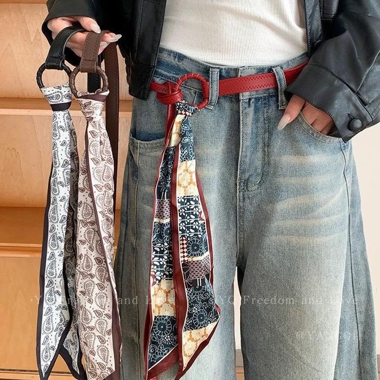 Silk Scarf Waist Chain: Trendy, Versatile, Unique Design Accessory