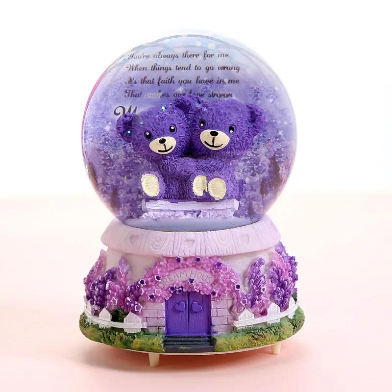 

Мультяшный светящийся музыкальный хрустальный шар автоматическая снежная музыкальная шкатулка мечта креативное украшение Цикси рождественский детский подарок на день рождения