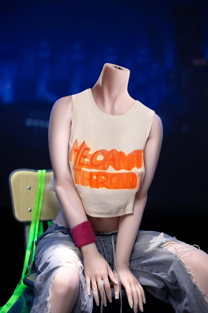 HANIDOLL Real Doll Love Doll Velký masturbátor TPE Želé v životní velikosti Prsa Pohyb ramen Zvětšená kostra Struktura 2 otvorů 158 cm Pouze tělo