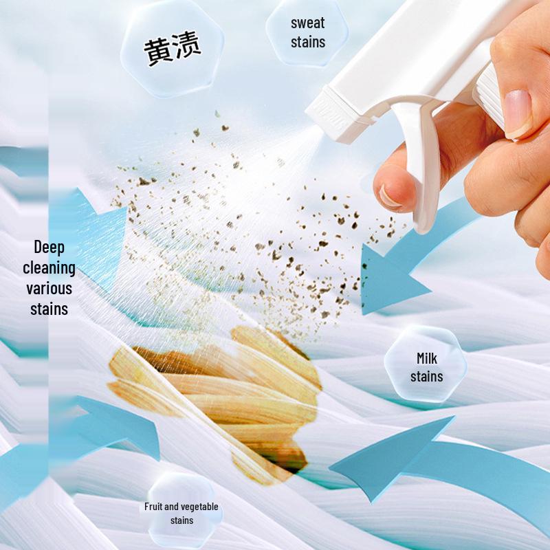Whitening Spray for Yellowed Shirts & Oil Stains - Strong Collar Cleaner & Stain Remover
