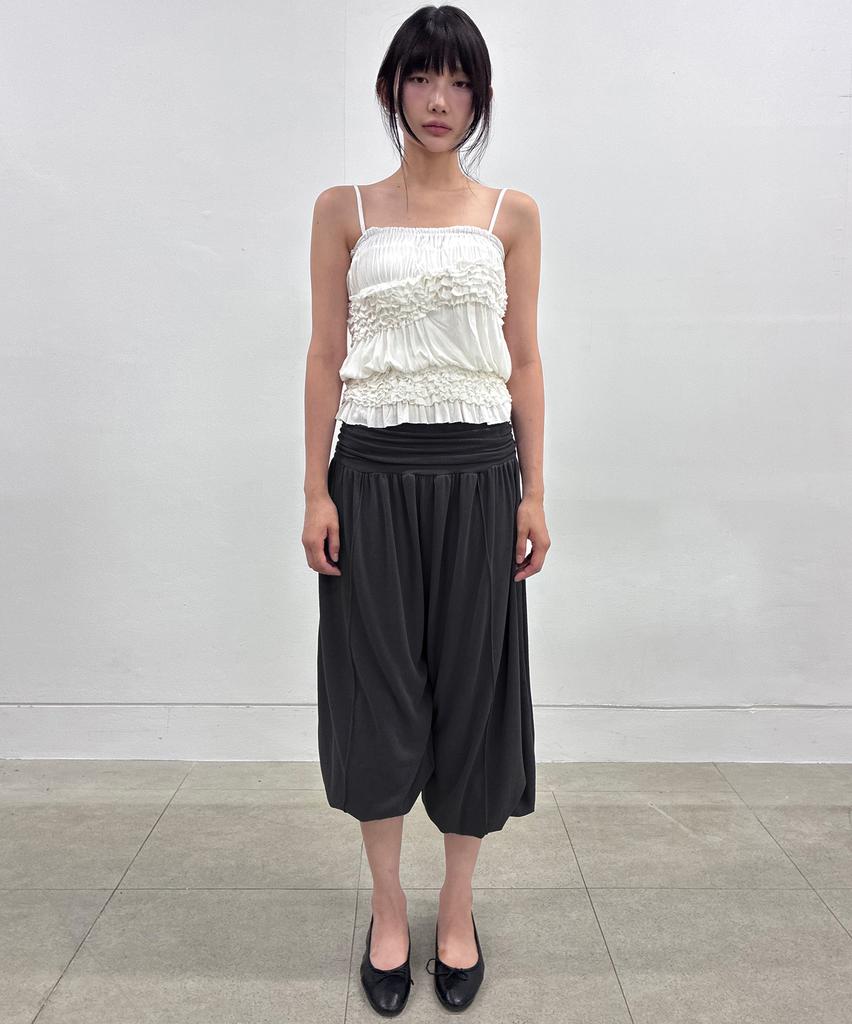 Peulleeoeob Wide Capri Pants (Fl-270_Black)