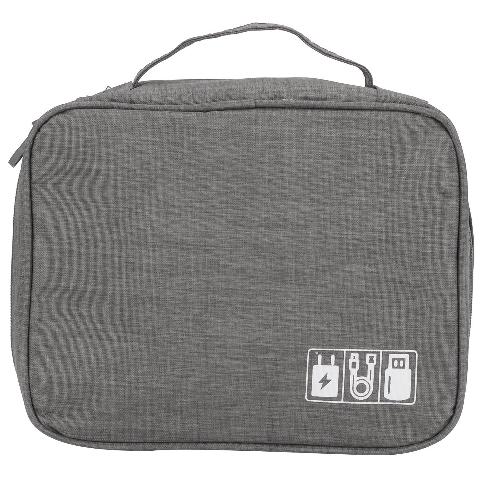 

Многофункциональная сумка для хранения электронных аксессуаров, кабель, шнур, USB-накопитель, органайзер, держатель для хранения, красный серый