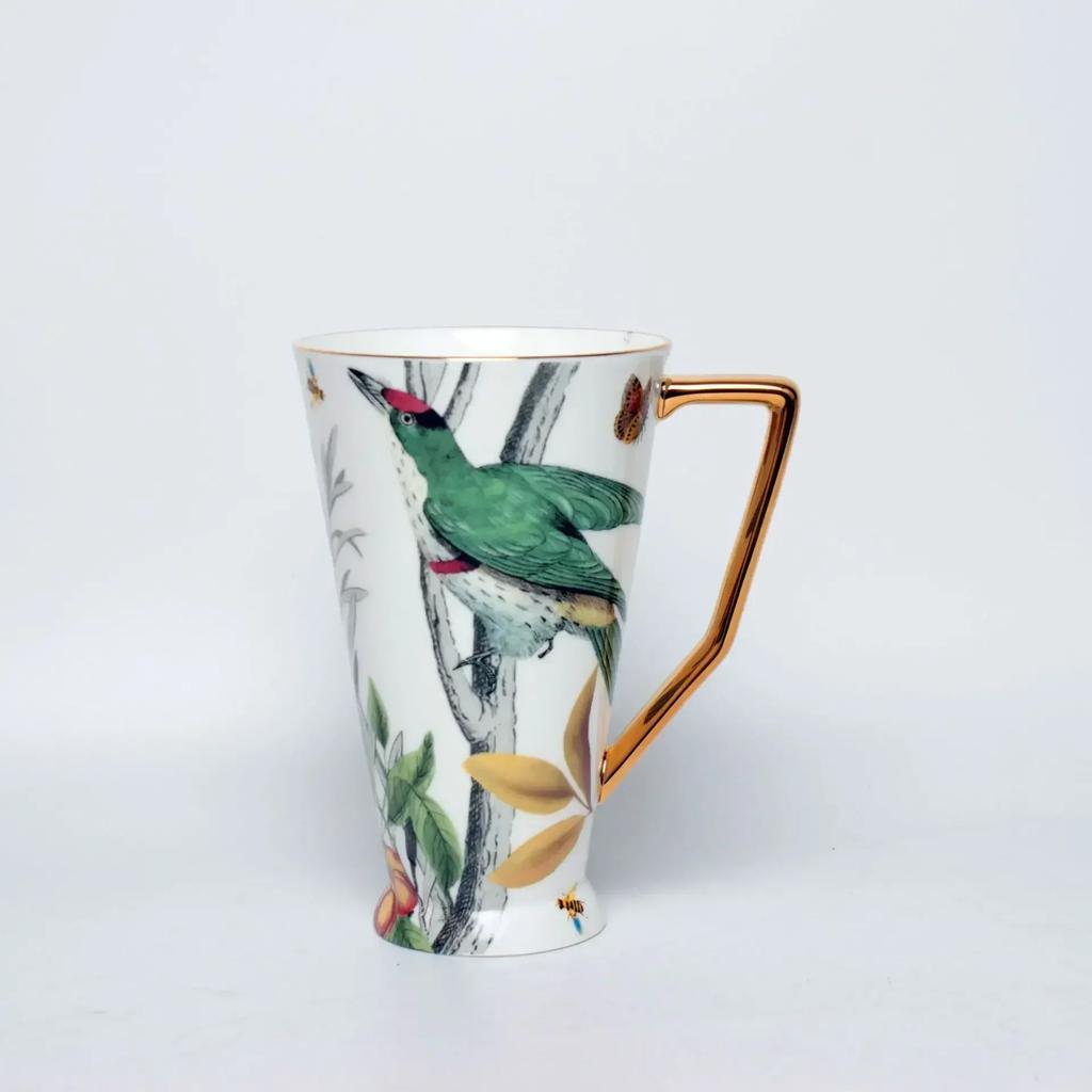 Evropský hrnek Velkoobjemový rohový pohár Hrnky pro páry Šálek na kávu se zlatým okrajem Hrnky Datang Hrnky na kávu