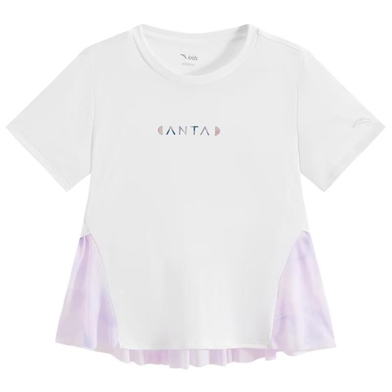 Anta Kids Girls' 2025 Summer Soft Athletic Short Sleeve T-Shirt