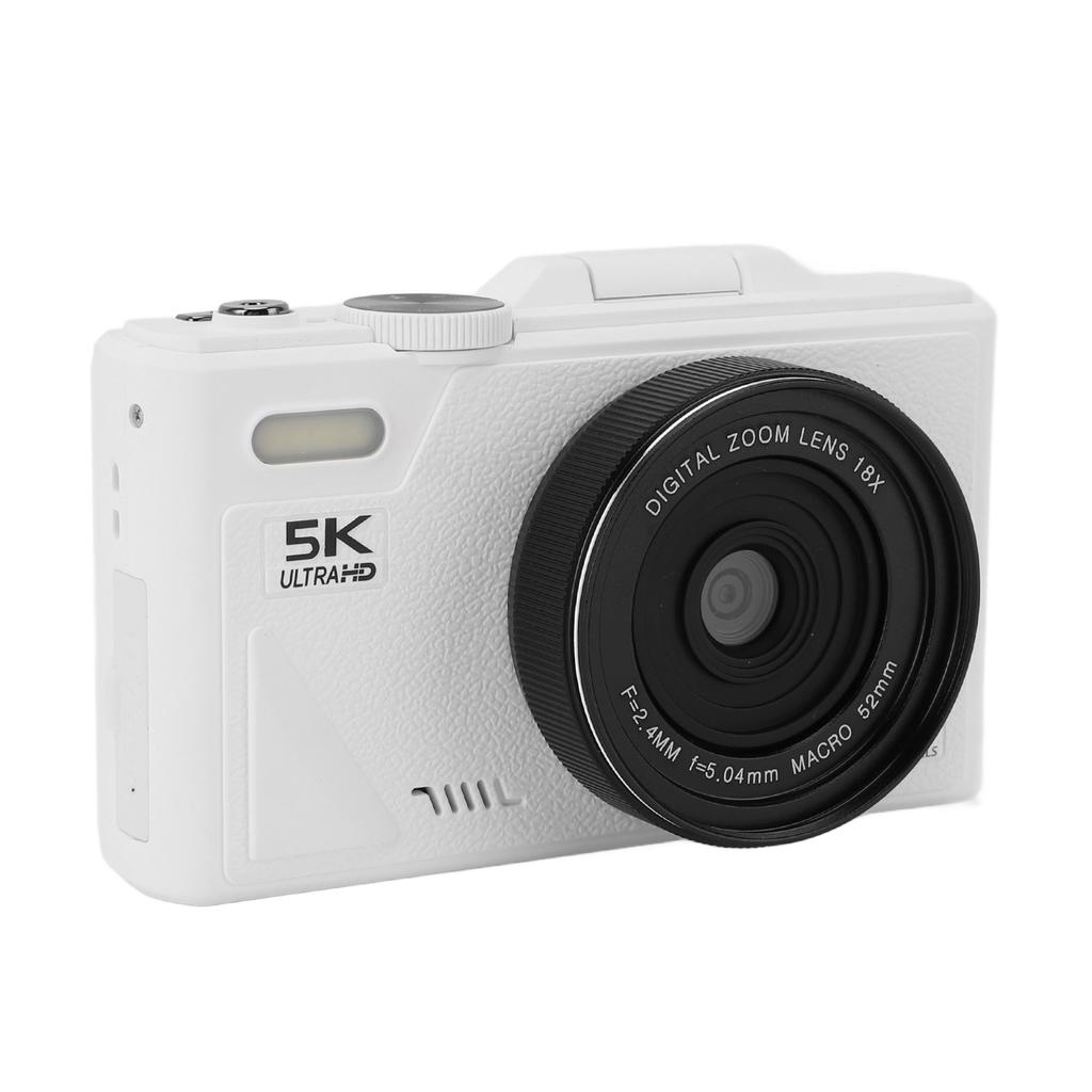 5K Digital Camera 75MP HD 18X Digital Zoom Autofocus Retro Mirrorless Camera with 3 Inch Screen for Travel Photography