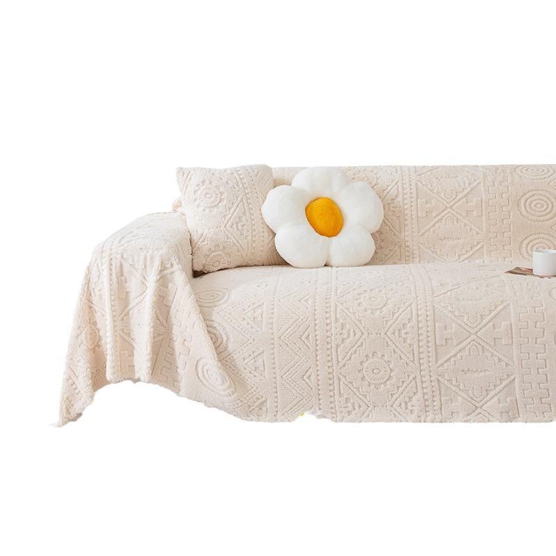 Simple Roman Holiday Plush Sofa Towel Living Room All-Inclusive Universal Dust Cover Nap Blanket Blanket