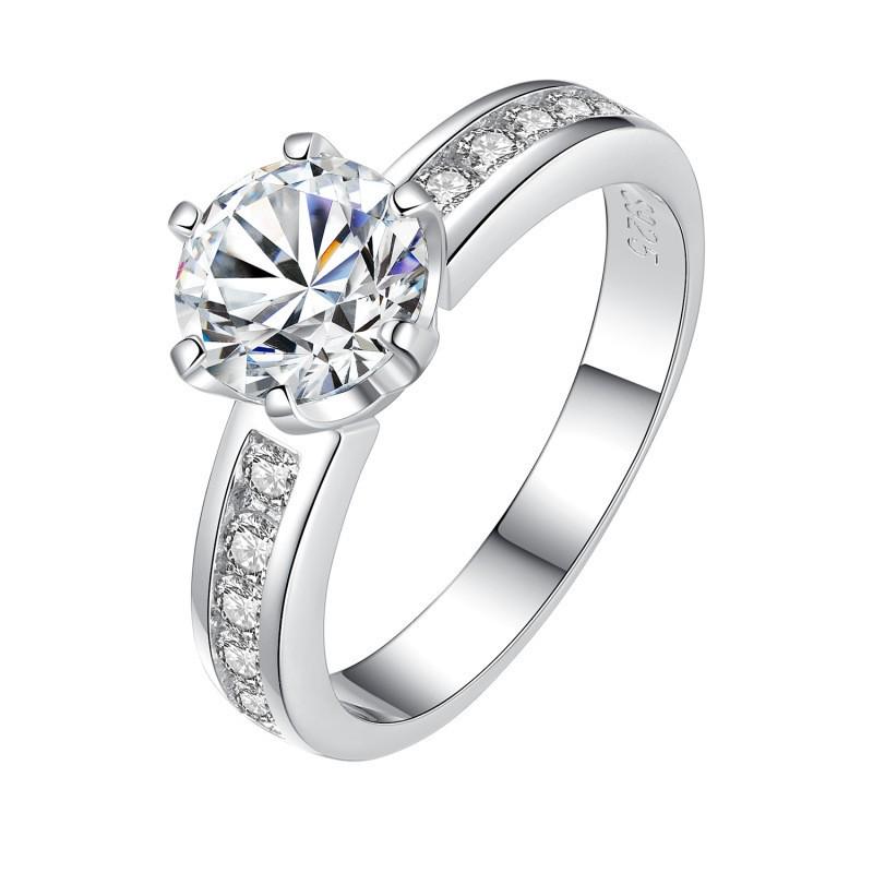 1 Carat D Color Moissanite Ring, Six-Prong Crown Design, 925 Sterling Silver, Light Luxury Jewelry