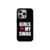 Minimalist Letter Boys and Girls Love My Swag Phone Case for iPhone 17 AIR 16 15 14 13 12 11 PRO MAX PLUS Y2K Glass Bumper Cover