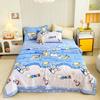 Cartoon Animals Pattern Summer Quilt 100% Cotton Air Conditioning Quilted Quilt Skin-friendly Breathable for Kids Boys Girls