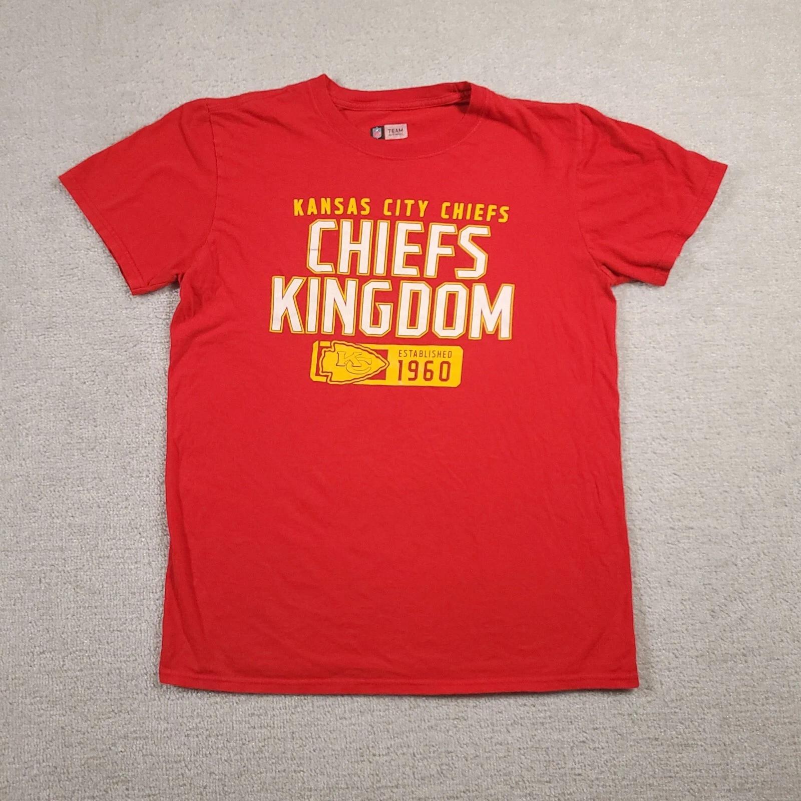 

Мужская футболка с графическим принтом Kansas City Chiefs Kingdom, футболка по американскому футболу NFL, размер Medium 160