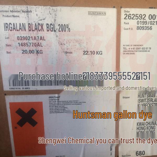 Huntsman Lanaset Green B & Cyanine B Dye