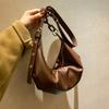 Fashi Damen Schultertaschen Halbmond PU-Leder Große Kapazität Hobos für Damen Umhängetasche Luxus Handtasche 2026 Trends Winter