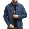 Men's Full Print Lapel Collar Jacket Vintage for Fall Winter Daily Wear